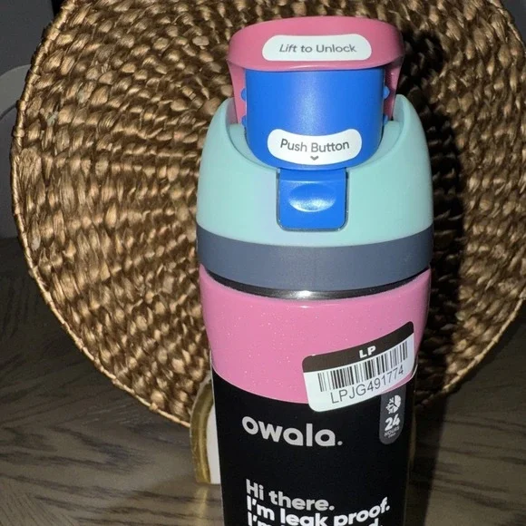 Owala 24oz Freesip Stainless Limited EDT Waterbottle Bubble Gum Burst Color NWT - Picture 7 of 8